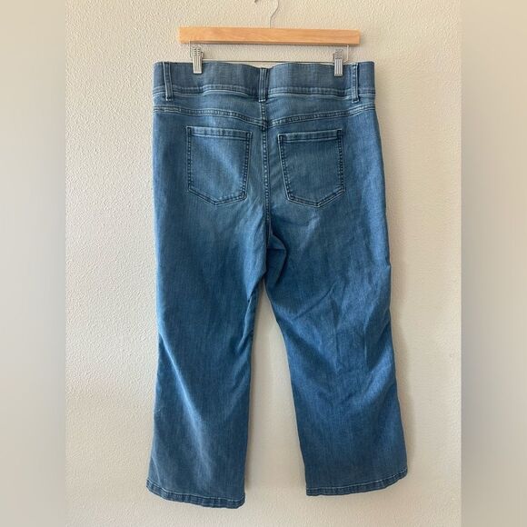 NWT Spanx Denim Cropped Kick Flare Jeans in Vintage Indigo Wash Size 1X - Picture 5 of 7